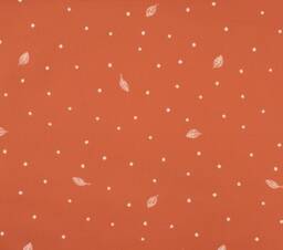 Rust Cotton Fitted Crib Sheet - Cinnamon Leaf Print - thumbnail 1