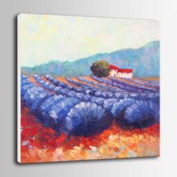 Colorful Abstract Landscape Handmade Oil Painting For Living Room , Wall Art