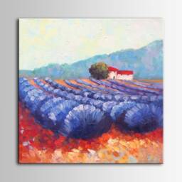 Colorful Abstract Landscape Handmade Oil Painting For Living Room , Wall Art - thumbnail 3