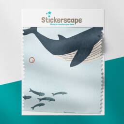 Whales & Fish Roller Blind, Children's Made To Measure, Underwater Blackout Blind - thumbnail 3