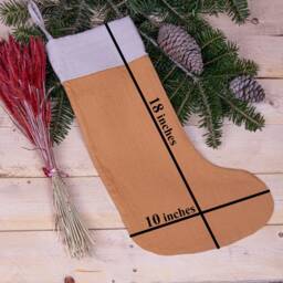 Linen Christmas Stockings - Personalized Family Decoration Gift For Her - thumbnail 3