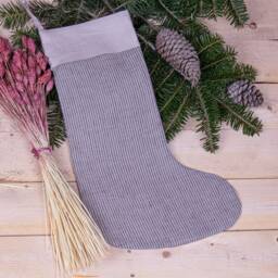Linen Christmas Stockings - Personalized Family Decoration Gift For Her - thumbnail 4