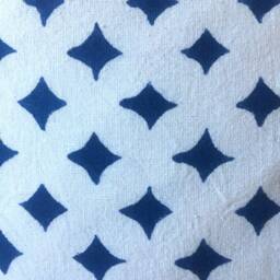 Blue Pillow Covers, 18x18 Decorative Throw Pillow, Navy Cover, Block Print Modern Pillows - thumbnail 4