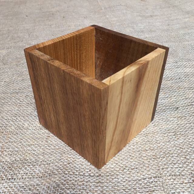 Handmade Desk Tidy - Made With 5 Local Welsh Hardwoods in Wales Large Size - image 1