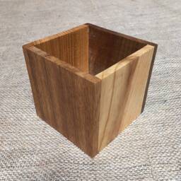 Handmade Desk Tidy - Made With 5 Local Welsh Hardwoods in Wales Large Size - thumbnail 1