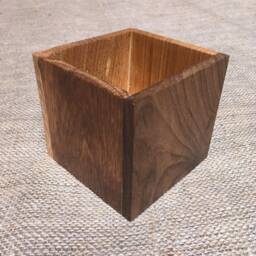 Handmade Desk Tidy - Made With 5 Local Welsh Hardwoods in Wales Large Size - thumbnail 3