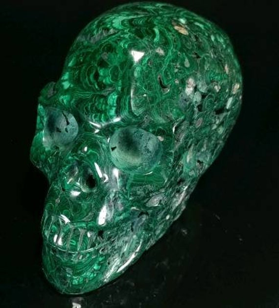 Malachite Skull - image 1