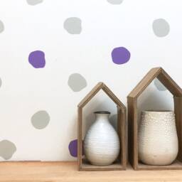 Polka Dot Wall Decals Set Of 60 - Circle Vinyl Stickers Modern Nursery Decor Removable Dots Renter Friendly Art - thumbnail 2