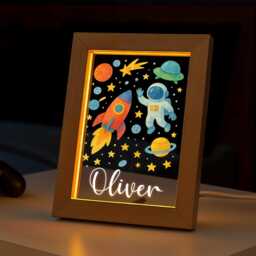 Personalised Led Space Lamp, Kids Night Light Gift, Stars Light, Birthday Gifts For Kids, Bedroom Nursery Table - thumbnail 2