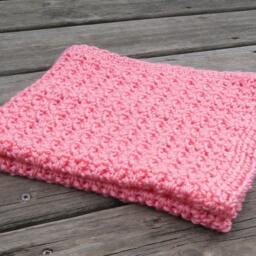 Crochet Baby Afghan Small Blanket V Stitch Mini Car Seat Lovey - thumbnail 2