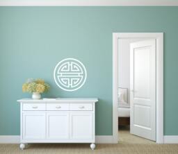 Wealth Prosperity Luck Symbol Modern Art Design -Wall Decal Custom Vinyl Stickers - thumbnail 1