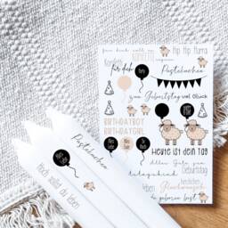 Candle Tattoos Various Motifs - Water Slide Film Decorating Candles Birthday Children's Birthday - thumbnail 3