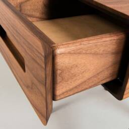 Retrospect Side Table With Leather Lined Drawer - Bedside Table - thumbnail 4