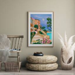 Monaco Print, French Riviera Poster, Illustrated Travel A5/A4 A3 A2 A1 - thumbnail 2