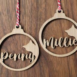 Personalised Cat Holiday Ornament Pet Christmas Gift Decor Lover Gift, Bauble Home - thumbnail 2