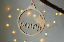 Personalised Cat Holiday Ornament Pet Christmas Gift Decor Lover Gift, Bauble Home - thumbnail 1