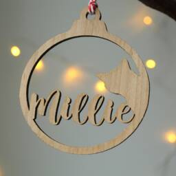 Personalised Cat Holiday Ornament Pet Christmas Gift Decor Lover Gift, Bauble Home - thumbnail 3