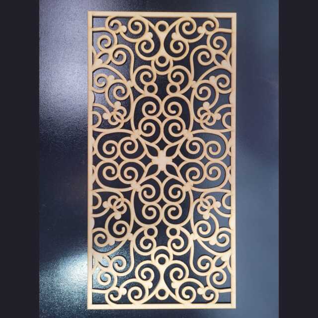 Damask Georgian Radiator Screen Laser Cut Mdf Wall Art 0128 - image 1