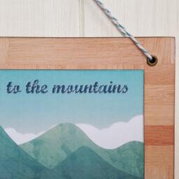 Bible Verse Art, I Lift Up My Eyes To The Mountains, Wood Sign, Wall Hanging, Psalm 1211-2, Colour Print On Wood Decoupage - thumbnail 3