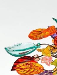 Lighting Hanging Chandeliers, Rainbow Lighting With Multi Color Flowers & Leaves, For Dining Room, Hall Or Bedroom - thumbnail 2