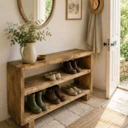 Handmade Shelves Shelving Unit Bookcase Storage Side Table Hall - thumbnail 3