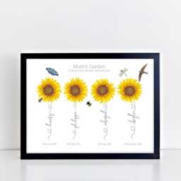 Mum's Garden Personalised Print - Personalized Birthday For Mom Custom Art Framed Or Unframed - thumbnail 1