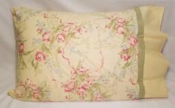 Yellow Sage & Pink Roses Standard/Queen Pillowcase