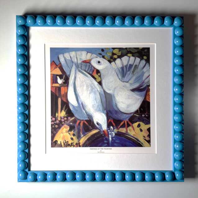Blue Bobbin Frame - Vibrant Wooden Picture in Multiple Sizes Or Custom Hand Made For Prints, Photos & Gifts - image 1