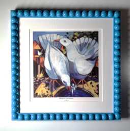 Blue Bobbin Frame - Vibrant Wooden Picture in Multiple Sizes Or Custom Hand Made For Prints, Photos & Gifts - thumbnail 1