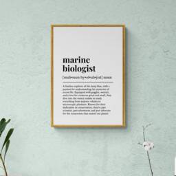 Marine Biologist Funny Definition Job Work Gift Wall Art Print - thumbnail 3