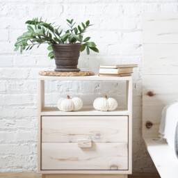 The Winchester - Rustic Modern End Table Boho Farmhouse Nightstand Made in Usa - thumbnail 2
