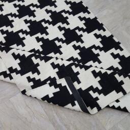 Black & White Rug, Modern Kilim Black Dhurrie Contemporary Rug. Size4 Feet 7 Inches X 6 5 - thumbnail 2