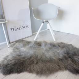 Genuine Norway Pelssau Sheepskin Rug - Soft Silky Wool, Silver Grey Brown - thumbnail 2