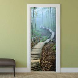 Bridge Wall Decal, Door Sticker, Wallpaper, Covering Nature Decor, Mural For Living Room Bedroom Decor - thumbnail 1