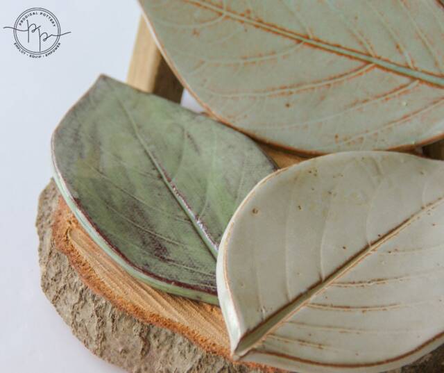 Handmade Leaf Ceramic Soap Dish Large Pottery Spoon Rest - image 1