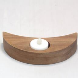 Handmade Wooden Moon Tea Light Holder Recycled Brushbox Timber - thumbnail 3