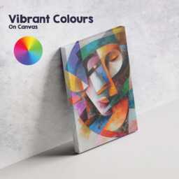 Abstract Cubist Female Portrait Colourful Geometric Face Canvas Wall Art Print Decor Picture Ready To Hang - thumbnail 4