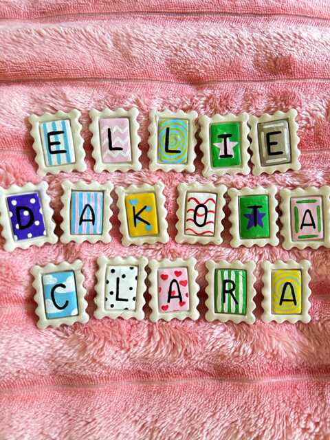 Personalized Stamp Magnets - Fully Customizable Handmade & Hand Painted Clay - Price Is For One Magnet - image 1