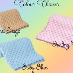 Personalised Minky Fleece Bubble Dot Baby Blanket Embroidered Monogram Name - thumbnail 2