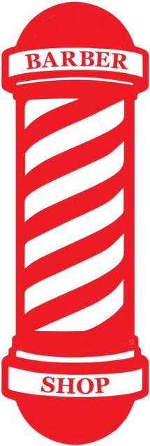 Barbers Shop Barber Pole Wall Art Decal Window Vinyl Graphic Sticker Salon Decor Hairdressers Door Advertising Sign Mens