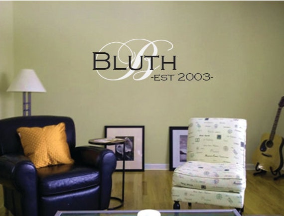 "Family Last Name Vinyl Decal Wall Art With Established Date 13"" X 48" - image 1