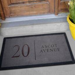 Personalised House Number Doormat - Modern Grey Indoor Mat - thumbnail 3