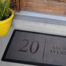 Personalised House Number Doormat - Modern Grey Indoor Mat - thumbnail 2