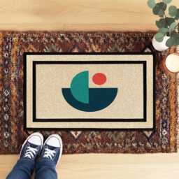 Art Deco Abstract Doormat - Mid Century Modern Entryway Decor - thumbnail 2