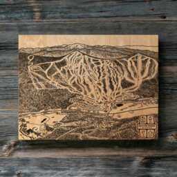 Bretton Woods, New Hampshire Ski Trail Map - Engraved Wood Wall Art, Winter Cabin Decor, Snowboard Mountain Trail, Personal Family Gift - thumbnail 2