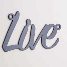 Live Metal Wall Sign, 3mm Steel Script, Hallway Decor - thumbnail 2