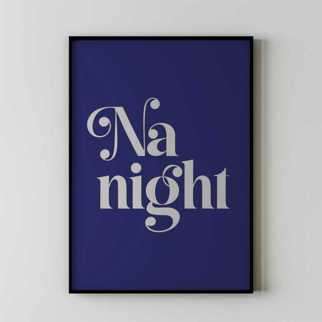 Na Night Print Bedroom Wall Art Yorkshire & Lancashire UK Poster Elegant For Couples Teenagers Premium Artwork For Mom Dad - image 1