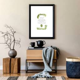 Peridot Birthstone Gemstone Framed Wall Art Print For An August Birthday Gift, Leo & Virgo Zodiac Anniversary Gift Wife - thumbnail 3