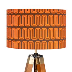 Greater Manchester Bus Lampshade Gmpte Drum 25cm 30cm 35cm 40cm 45cm Retro Vintage , Manchester, Orange Brown, Transport Ceiling Lamp Shade