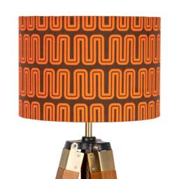 Greater Manchester Bus Lampshade Gmpte Drum 25cm 30cm 35cm 40cm 45cm Retro Vintage , Manchester, Orange Brown, Transport Ceiling Lamp Shade - thumbnail 3
